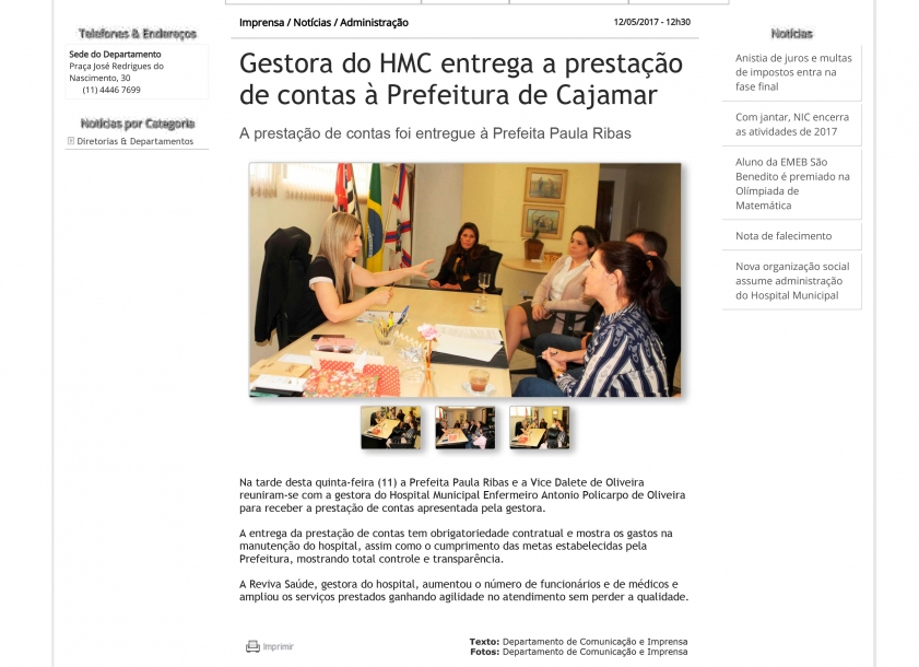 Nota da Prefeitura sobre Hospital põe Dalete em contradição